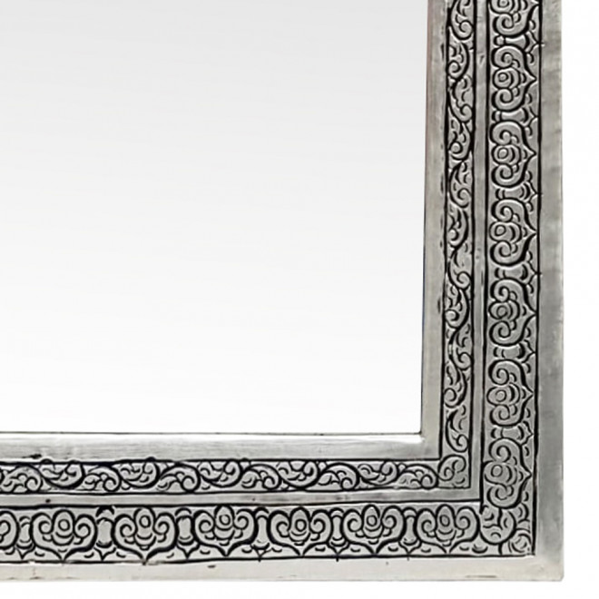 Kleiner marokkanischer Spiegel HALIM Silber H28cm