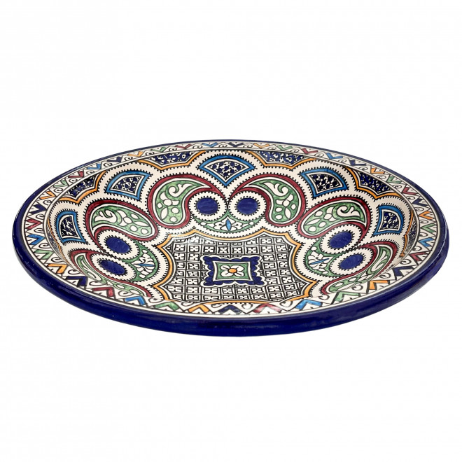 Große marokkanische Keramik-Schale FES-06 Ø40cm
