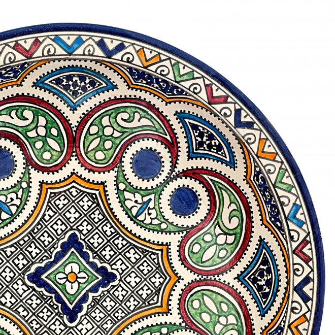 Große marokkanische Keramik-Schale FES-06 Ø40cm