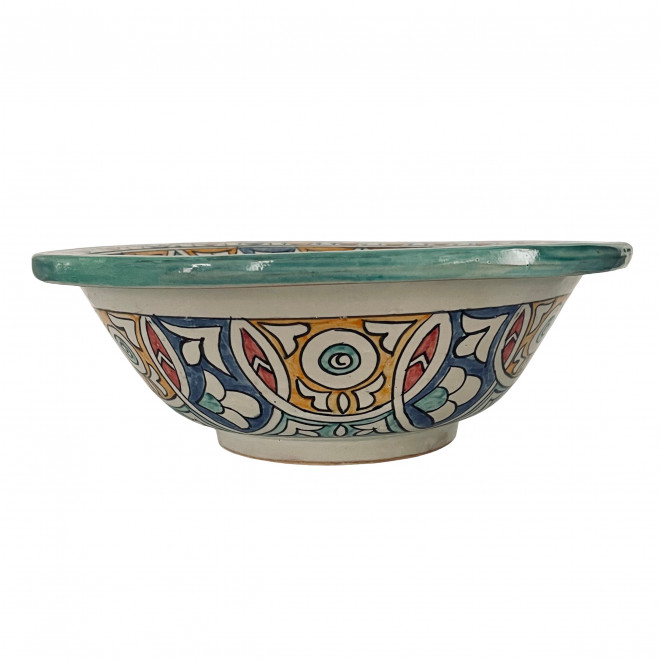 Handbemaltes Waschbecken Multifarbig Ø35 cm