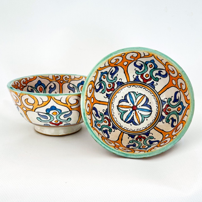 Marokkanische Schüssel aus Keramik FES-061 Ø18cm