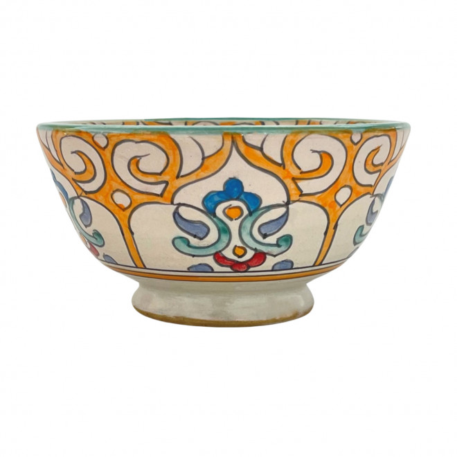 Marokkanische Schüssel aus Keramik FES-061 Ø18cm