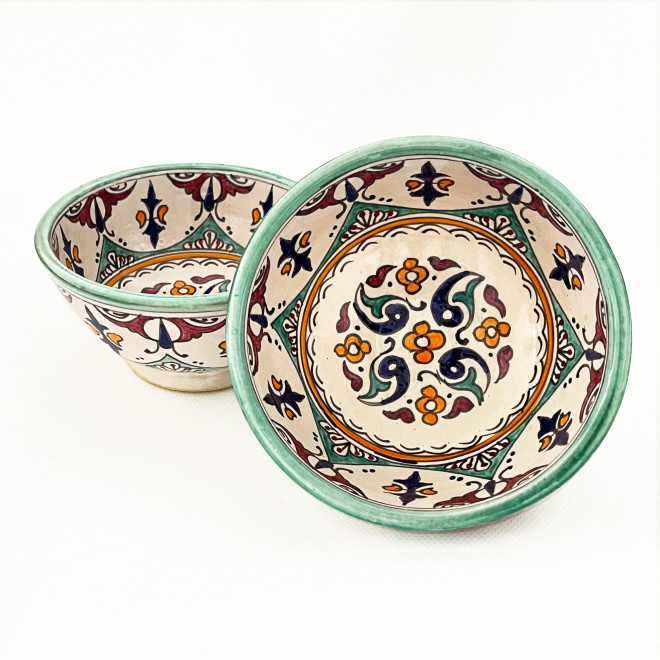 Marokkanische Schüssel aus Keramik FES-065 Ø16cm