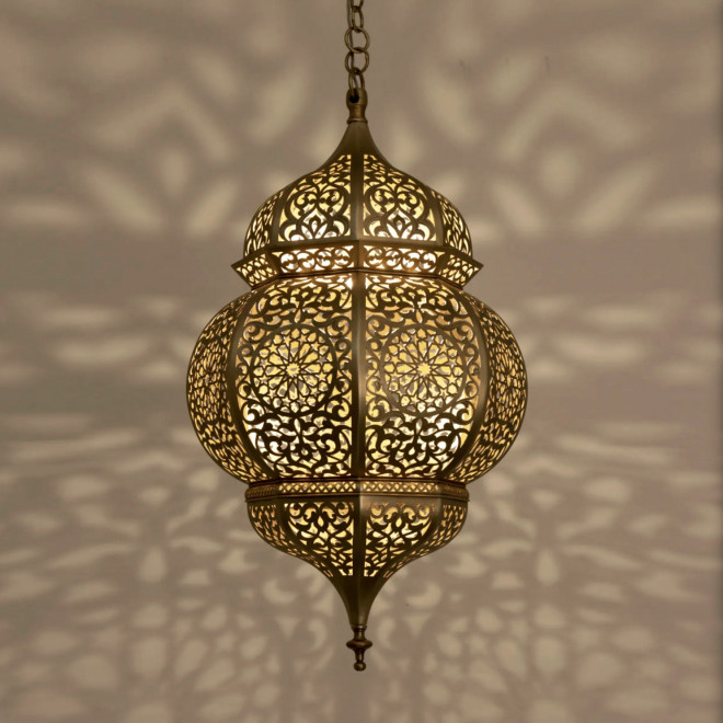 Marokkanische Hängelampe aus Messing EMIRA