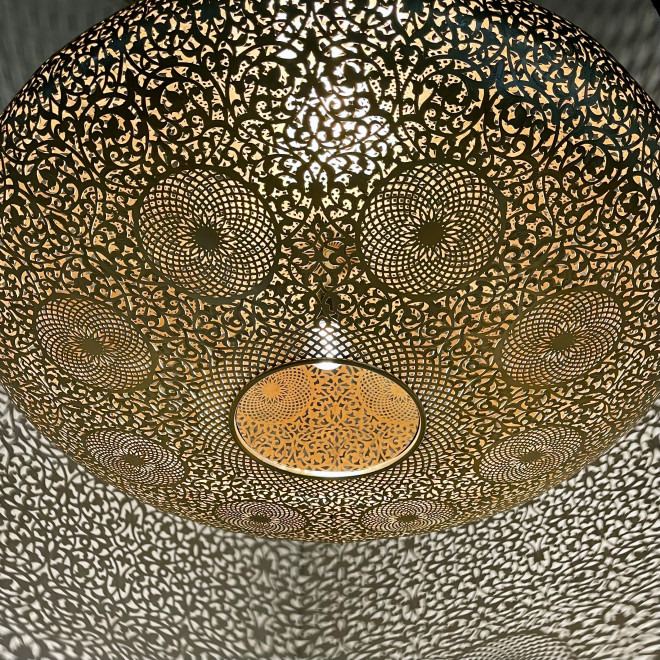 Marokkanische Hängelampe aus Messing WARDA Ø80cm