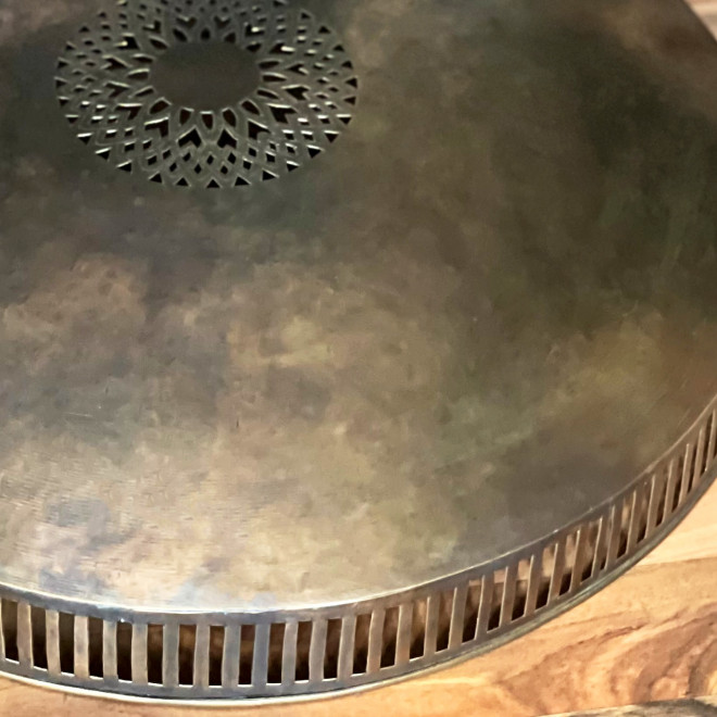 Runde Wandleuchte aus Messing BOUCLIERb D50cm