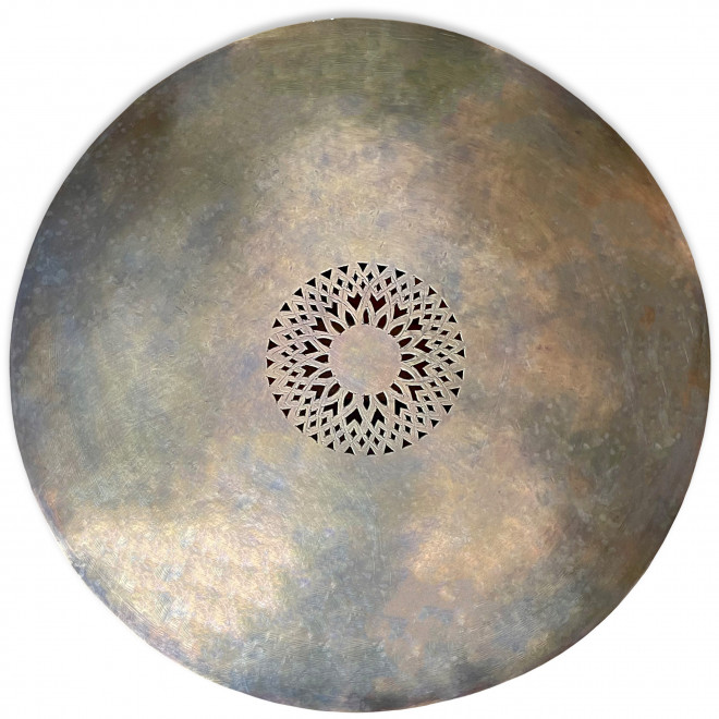 Runde Wandleuchte aus Messing BOUCLIERb D50cm