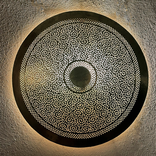 Marokkanische Wandlampe aus Messing DORA KARAKOR XL D80cm