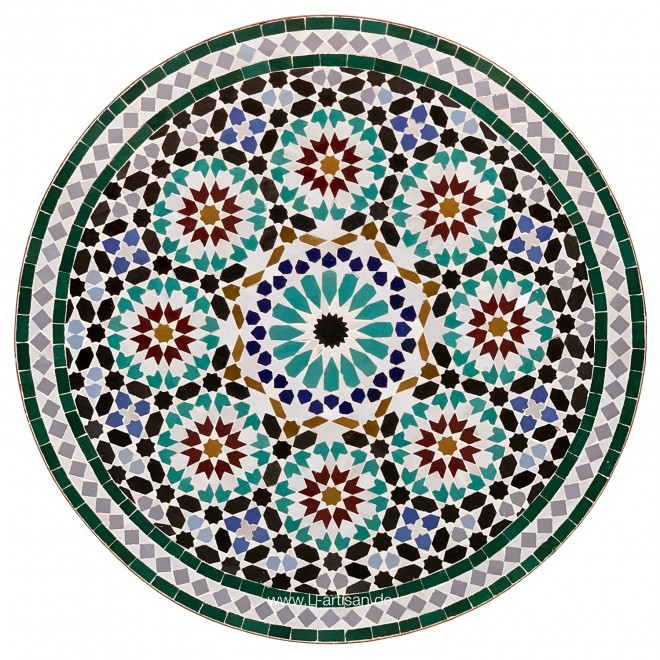Gartentisch aus Mosaik Ø80cm BISHARA