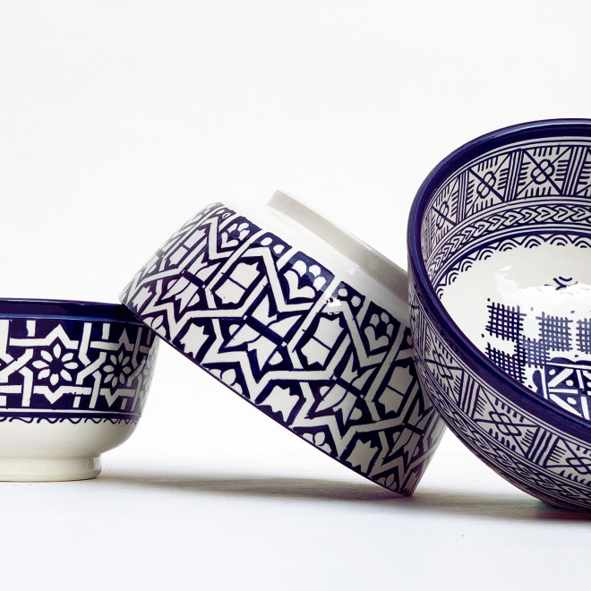 Marokkanische Keramikschale FES-BW-III Ø20cm