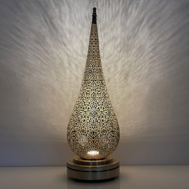 Marokkanische Stehleuchte DAMIA-L Messing H68cm