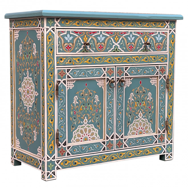 Handbemalte Kommode aus Marokko ELENYA