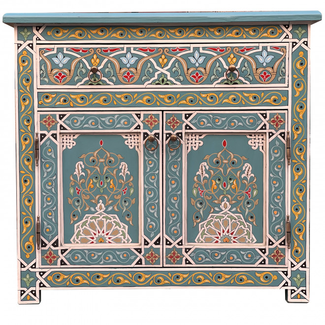 Handbemalte Kommode aus Marokko ELENYA