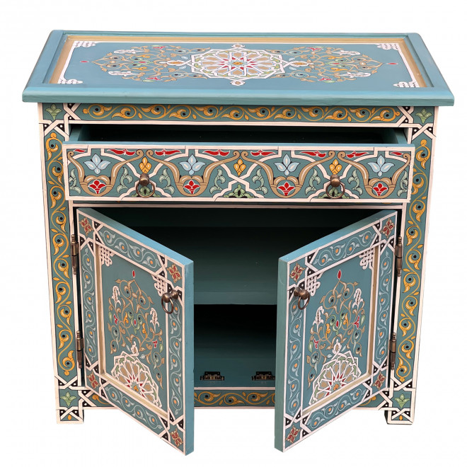 Handbemalte Kommode aus Marokko ELENYA