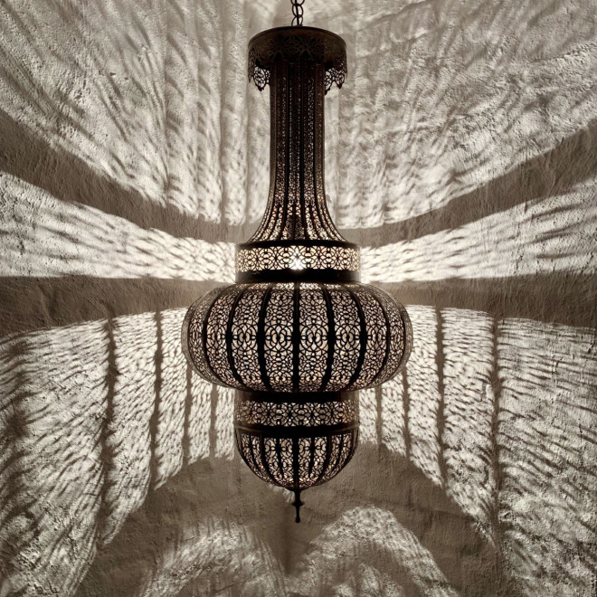 Orientalische Messing XL Hängeleuchte ELEGANCIA
