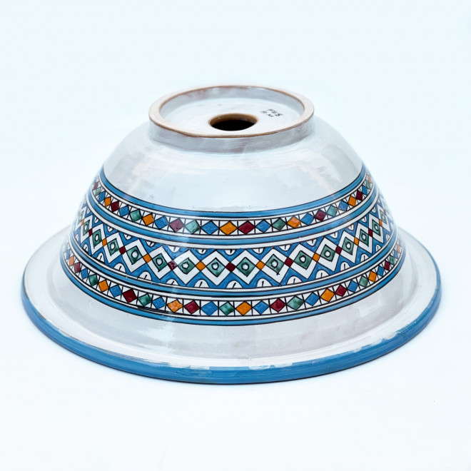 Bemaltes Keramik Handwaschbecken FES-MULTI-10 D40cm