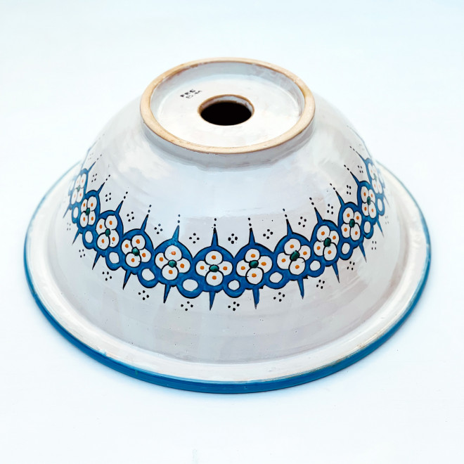 Bemaltes Keramik Aufsatzwaschbecken FES-MULTI-11 D40cm