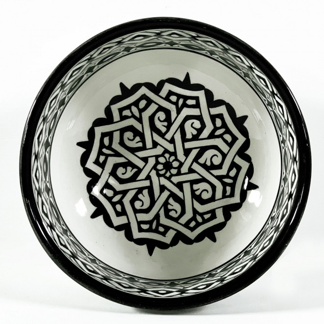 Keramik-Schale FES-SW01 schwarz-weiß Ø 20 cm
