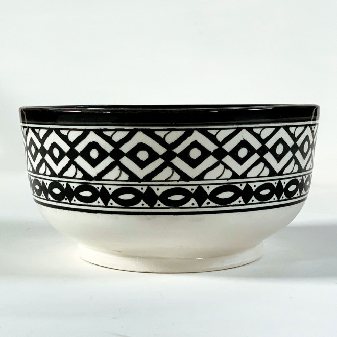 Keramik-Schale FES-SW01 schwarz-weiß Ø 20 cm