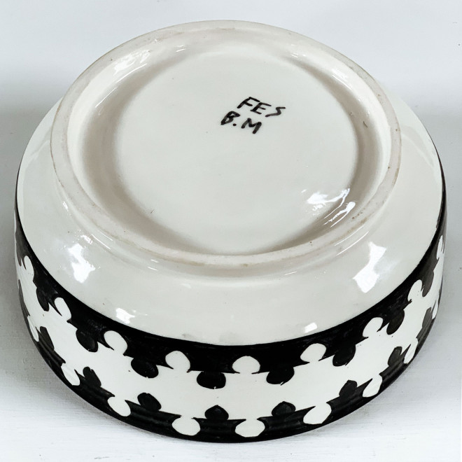 Keramik-Schale FES-SW02 schwarz-weiß Ø 18 cm