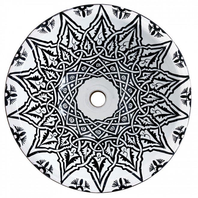 handbemaltes Keramik Waschschüssel FES-SW23