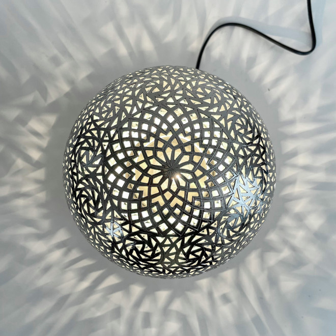 Marokkanische versilberte kugelleuchte FAIZA-S
