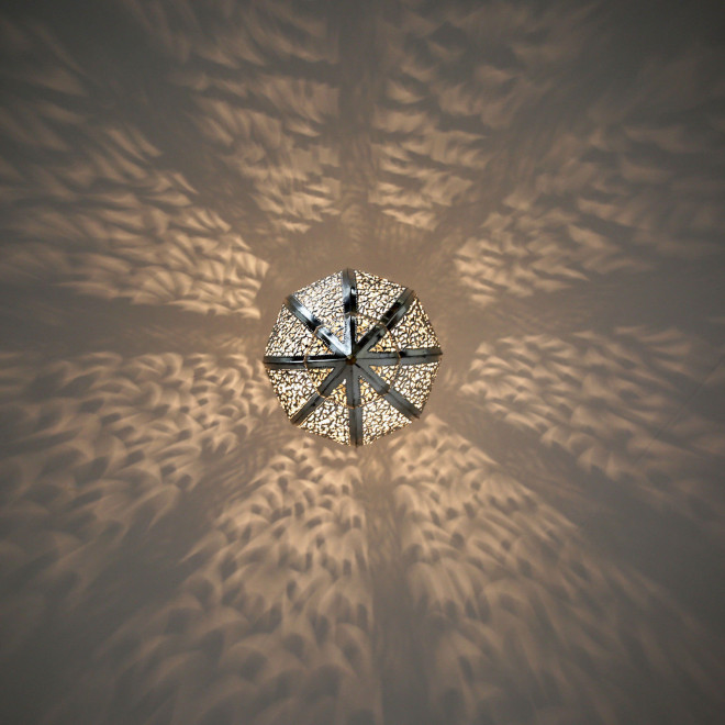 Marokkanische arabische Hängelampe MALIKA silber