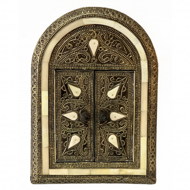 Orientalischer Deco-Spiegel mit Türen HALIM H33cm