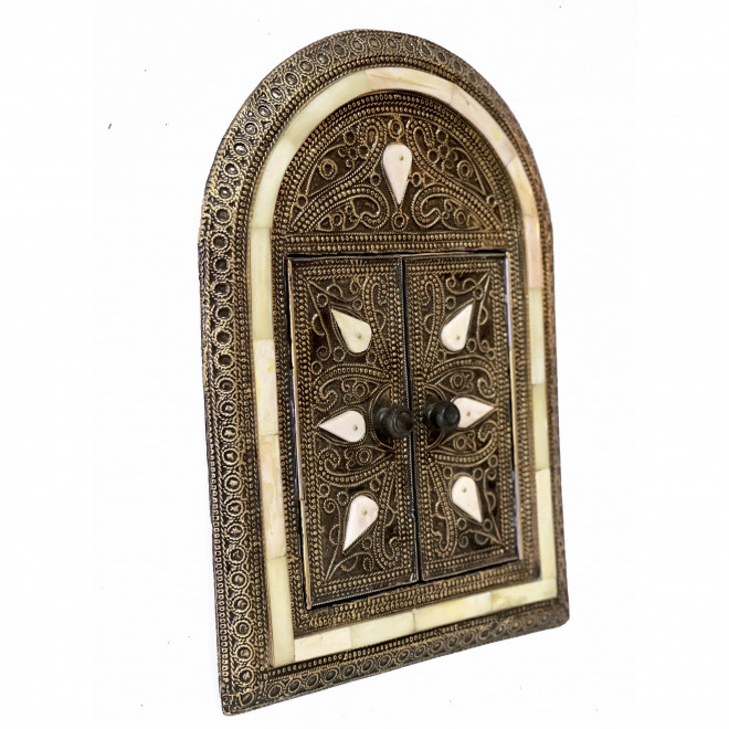 Orientalischer Deco-Spiegel mit Türen HALIM H33cm