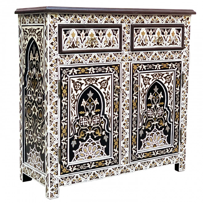 Marokkanische Kommode Handbemalt HAMIDOU-K