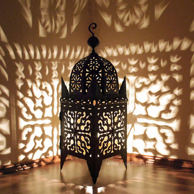Marokkanisches Metall Windlicht JAMA H35cm