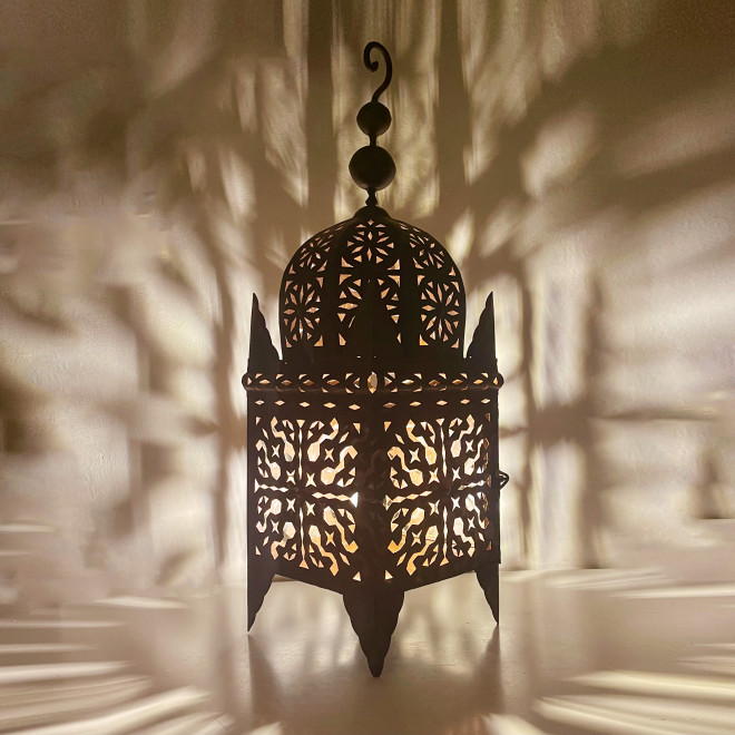 Orientalische Laterne aus Metall JAMA H65cm