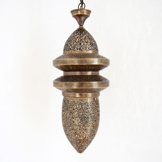 Orientalische Pendelleuchte aus Messing KARTAGA