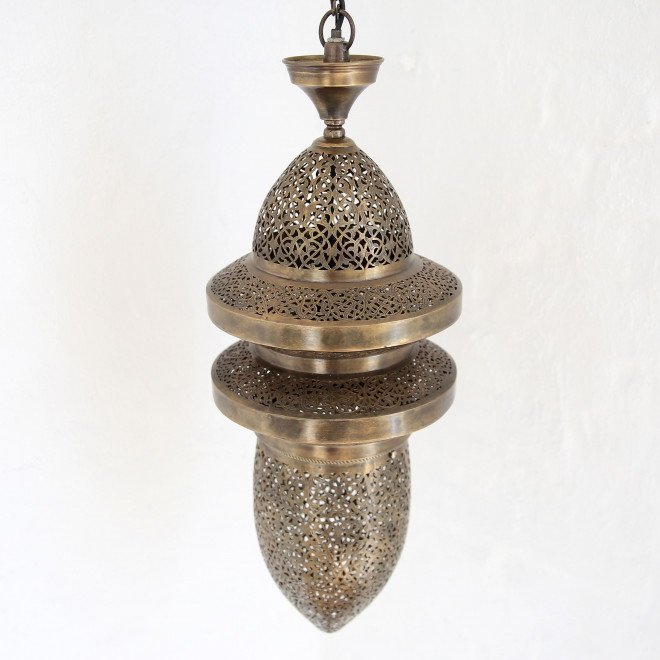 Orientalische Pendelleuchte aus Messing KARTAGA
