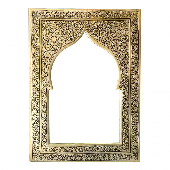 Marokkanischer goldener Spiegel Kasim-M H28cm