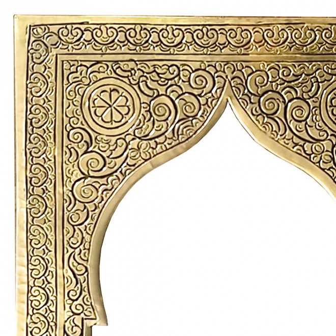 Marokkanischer goldener Spiegel Kasim-M H28cm
