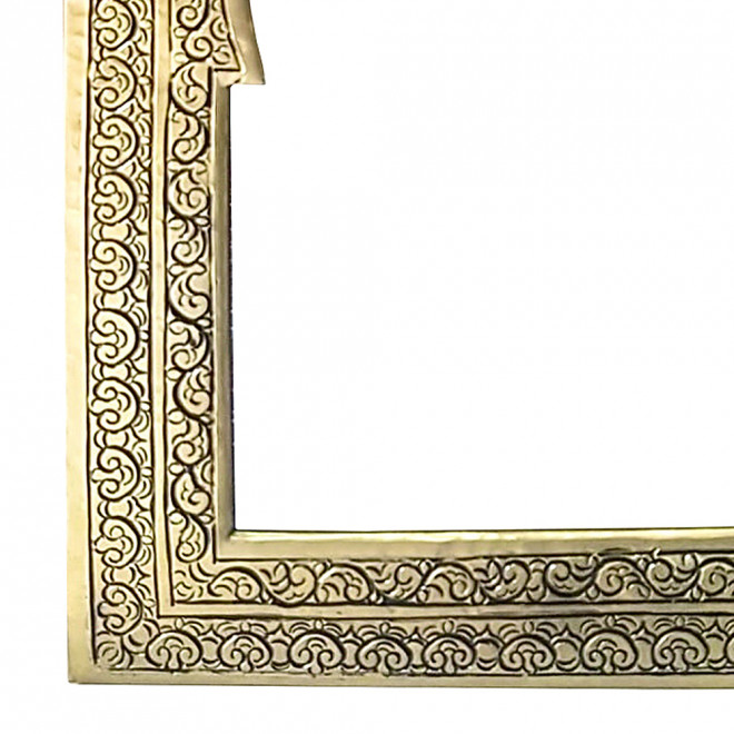 Marokkanischer goldener Spiegel Kasim-M H28cm