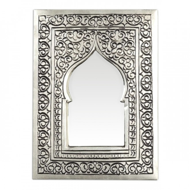 Marokkanischer Deco-Spiegel Kasim-XS H12cm Silber