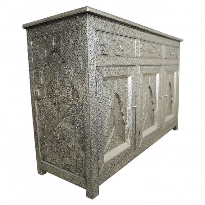 Orientalische Kommode Silber KIYAN