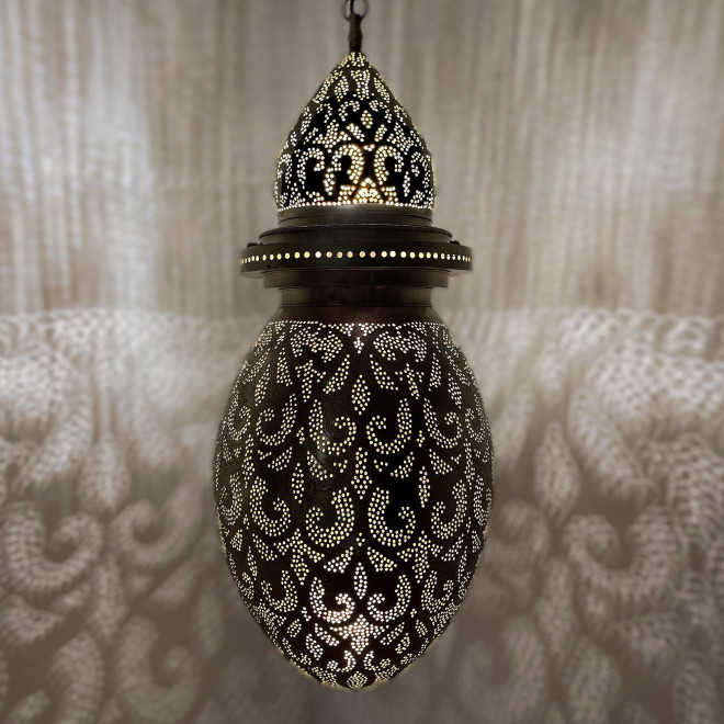 Marokkanische Messing- Pendelleuchte LIORA H70cm