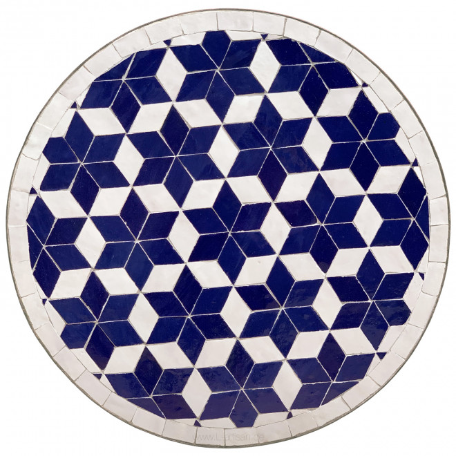 Mosaikbeistelltisch LUNA blau 45cm