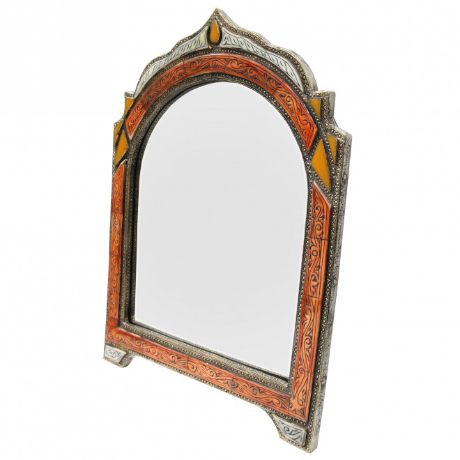 Marokkanischer Intarsien Spiegel LOUDAYA-O-K H55cm