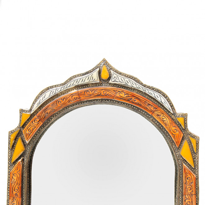 Marokkanischer Intarsien Spiegel LOUDAYA-O-K H55cm