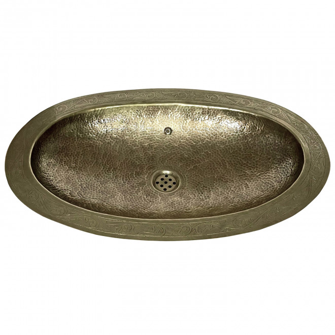 Ovales Messing Waschschüssel MSO-I