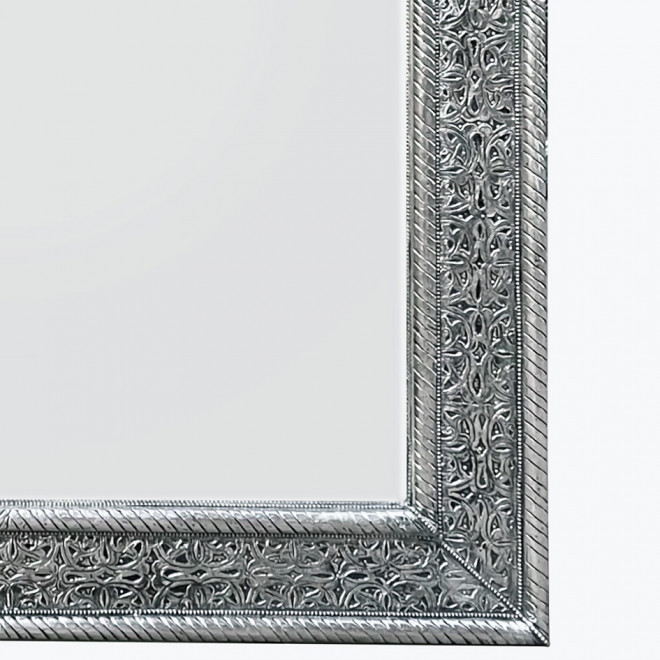 Marokkanischer Spiegel Silber MARAKKECH-100x80