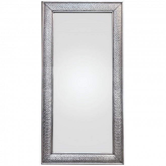 Marokkanischer Spiegel versilbertem Messing MARAKKECH-200x100