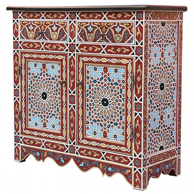 Marokkanische handbemalte Kommode MAZAR