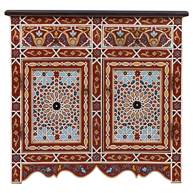 Marokkanische handbemalte Kommode MAZAR