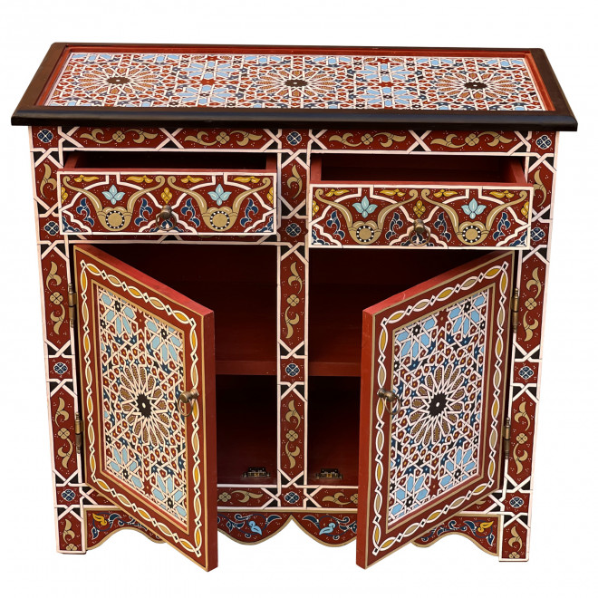 Marokkanische handbemalte Kommode MAZAR