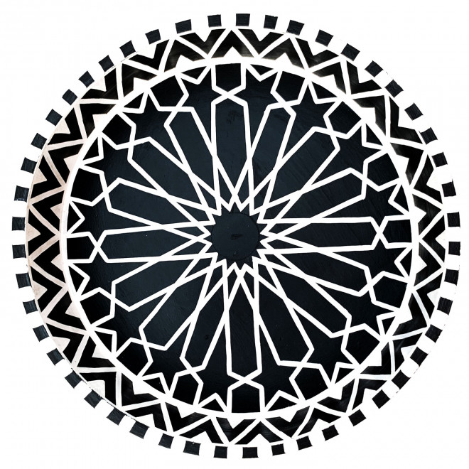 Marokkanischer Beistelltisch Holz rund JEFNA D50 cm